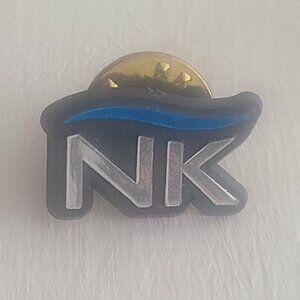 NK Blue Black Silver Logo Vintage Lapel Pin